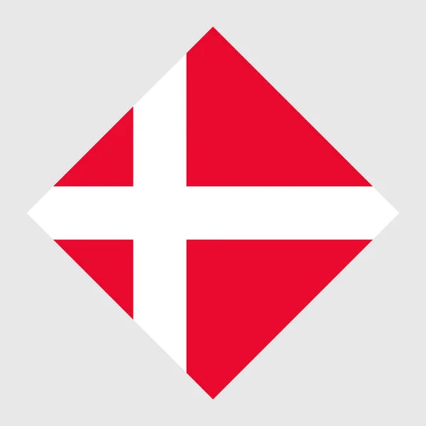 Denmark Flag Official Colors Vector Illustration — ストックベクタ