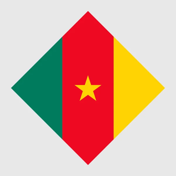 Cameroon Flag Official Colors Vector Illustration — 图库矢量图片