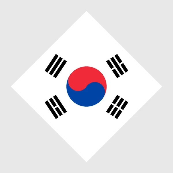 South Korea Flag Official Colors Vector Illustration — Stock vektor