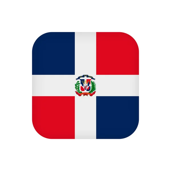 Флаг Доминиканской Республики Официальные Цвета Векторная Иллюстрация — стоковый вектор