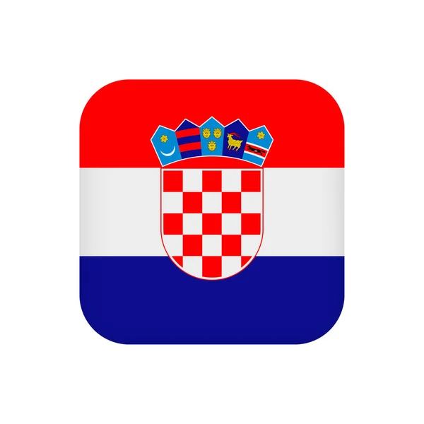Croatia Flag Official Colors Vector Illustration — Vetor de Stock