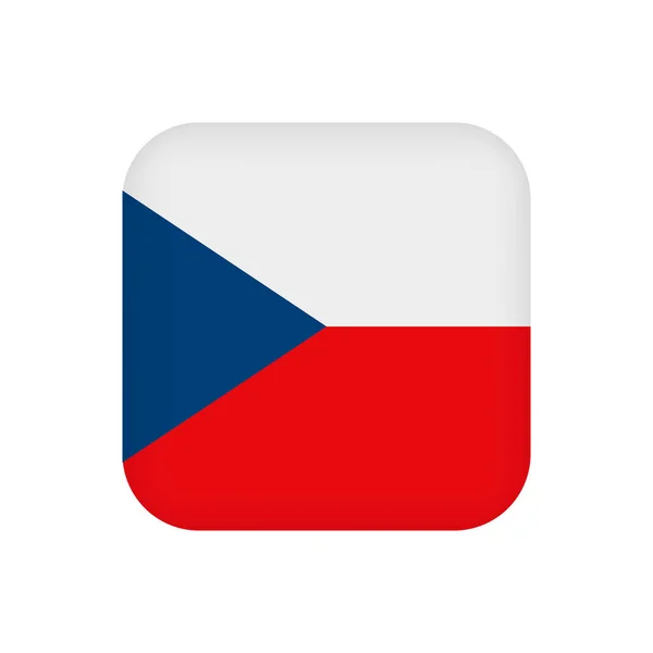 Tsjechische Vlag Officiële Kleuren Vectorillustratie — Stockvector