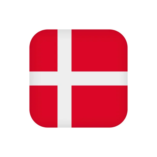 Denmark Flag Official Colors Vector Illustration — Vettoriale Stock