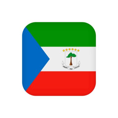 Ekvator Gine bayrağı, resmi renkler. Vektör illüstrasyonu.