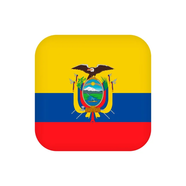 Ecuador Flag Official Colors Vector Illustration — Vetor de Stock