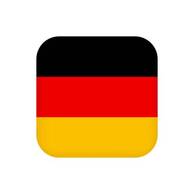 Alman bayrağı, resmi renkler. Vektör illüstrasyonu.