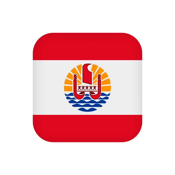 Bandera Polinesia Francesa Colores Oficiales Ilustración Vectorial — Archivo Imágenes Vectoriales