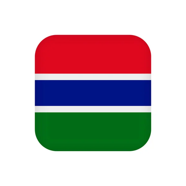 Bandeira Gâmbia Cores Oficiais Ilustração Vetorial — Vetor de Stock