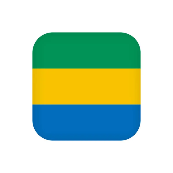 Gabon Flag Official Colors Vector Illustration — ストックベクタ
