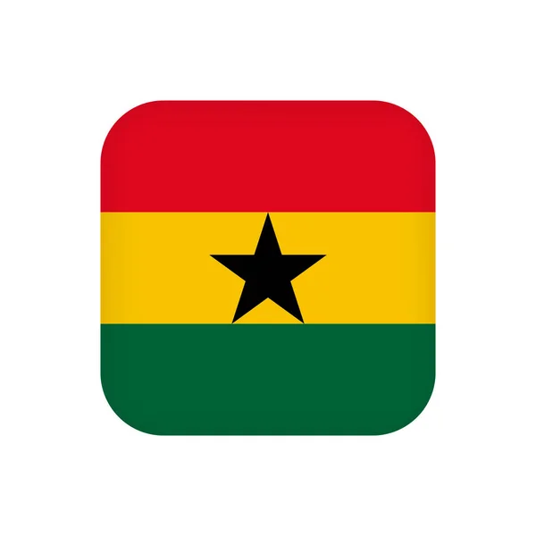 Ghana Flag Official Colors Vector Illustration — 스톡 벡터