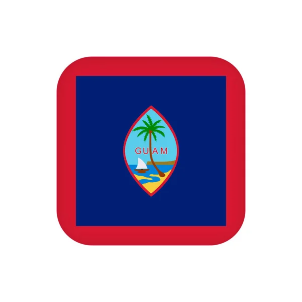 Guam Flag Official Colors Vector Illustration — Archivo Imágenes Vectoriales