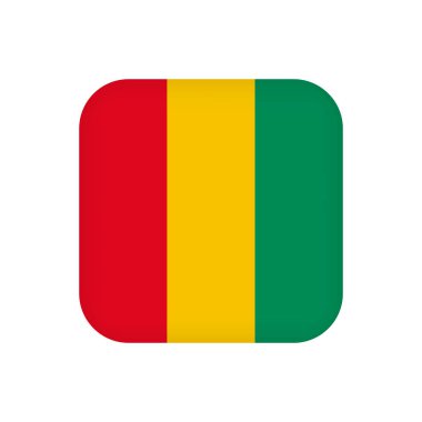 Gine bayrağı, resmi renkler. Vektör illüstrasyonu.