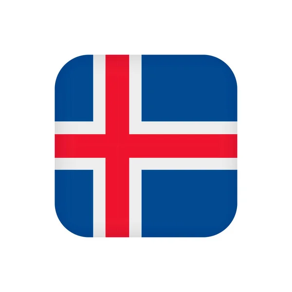 Iceland Flag Official Colors Vector Illustration — Vettoriale Stock