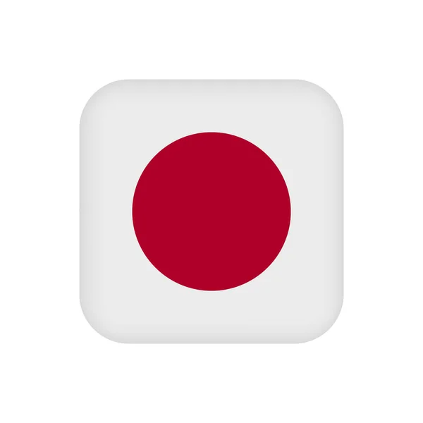 Bandera Japón Colores Oficiales Ilustración Vectorial — Vector de stock