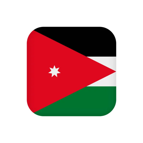 Flaga Jordana Oficjalne Kolory Ilustracja Wektora — Wektor stockowy