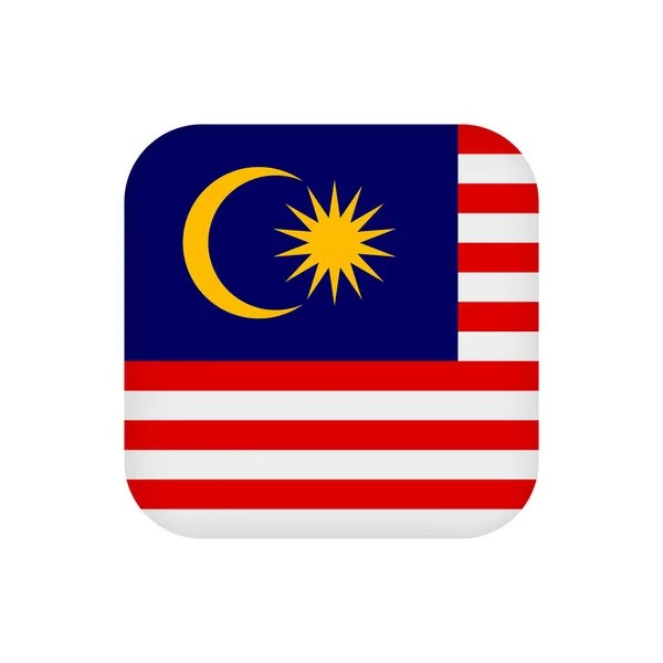 Bendera Malaysia Warna Resmi Ilustrasi Vektor - Stok Vektor