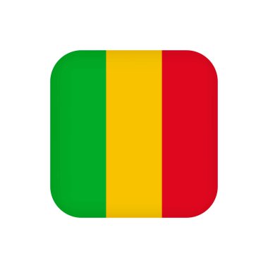 Mali flag, official colors. Vector illustration.