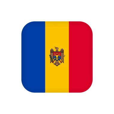 Moldova flag, official colors. Vector illustration.