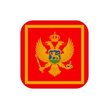 Montenegro flag, official colors. Vector illustration.