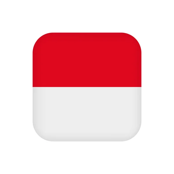 Monaco Flag Official Colors Vector Illustration — Vetor de Stock