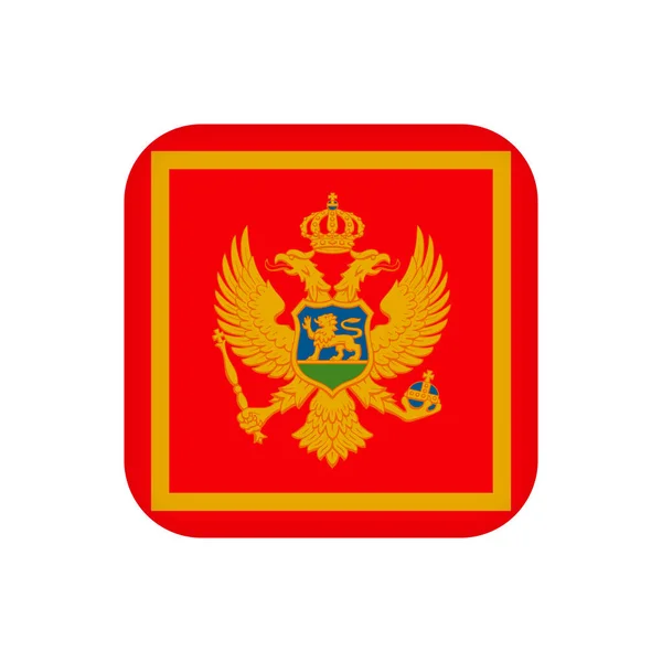 Flagge Montenegros Offizielle Farben Vektorillustration — Stockvektor