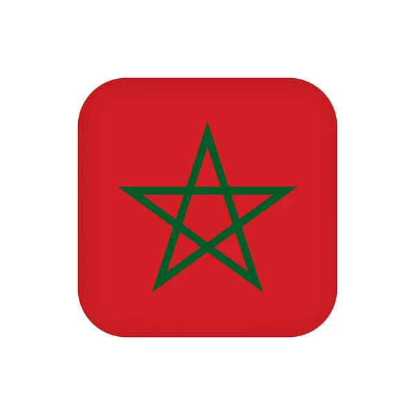 Morocco Flag Official Colors Vector Illustration — Stock vektor
