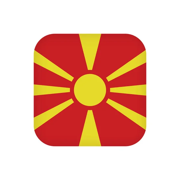 Bandera Macedonia Del Norte Colores Oficiales Ilustración Vectorial — Archivo Imágenes Vectoriales