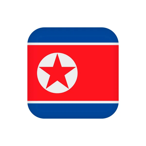 North Korea Flag Official Colors Vector Illustration — Stock vektor