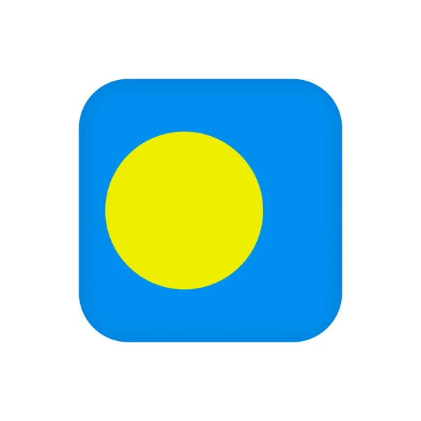 Palau Flag Official Colors Vector Illustration — Vector de stock