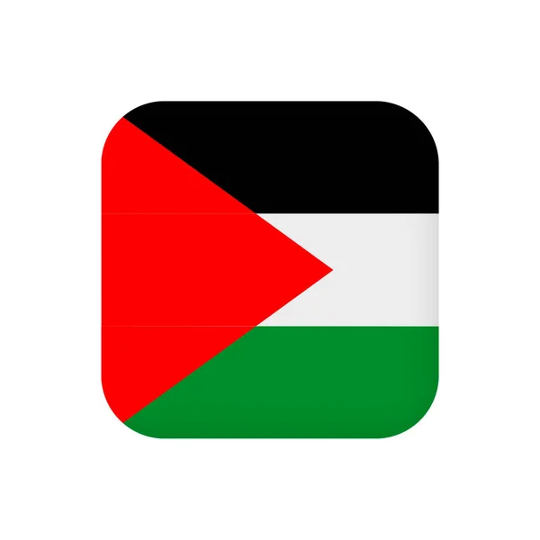 Palestine Flag Official Colors Vector Illustration — Vector de stock