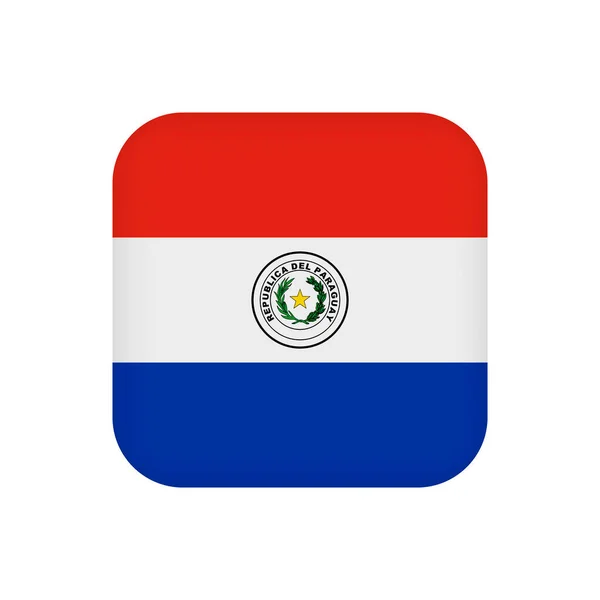 Paraguay Flag Official Colors Vector Illustration — Stock Vector