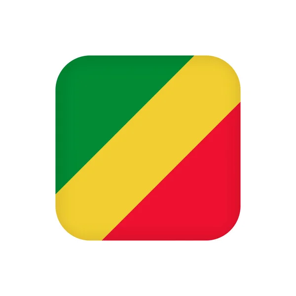 Flaga Republiki Konga Oficjalne Kolory Ilustracja Wektora — Wektor stockowy