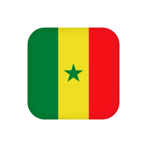 Senegal Flag Official Colors Vector Illustration — ストックベクタ