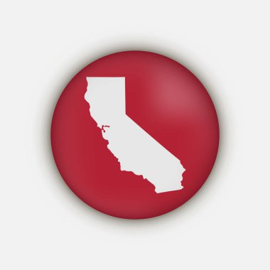 California state circle map with shadow