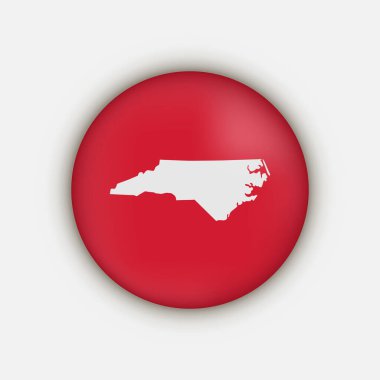Kuzey Carolina eyalet çember haritası uzun gölgeli