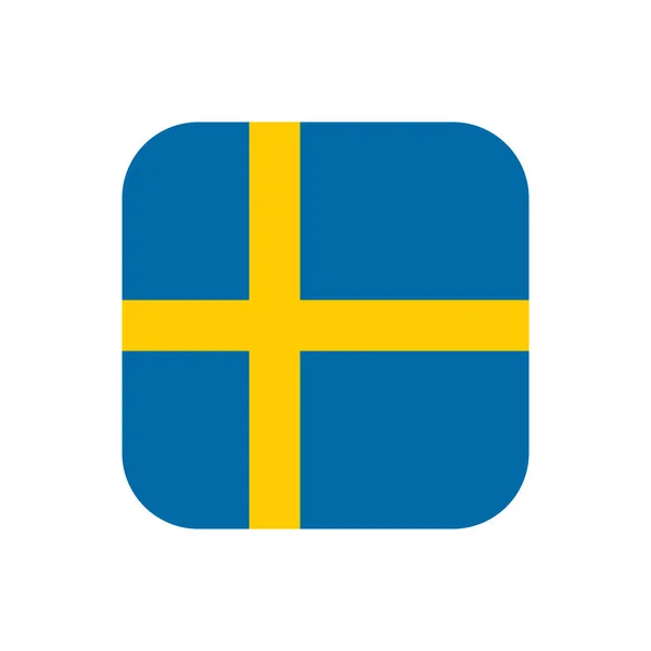 スウェーデンの国旗 公式の色 ベクターイラスト — ストックベクタ