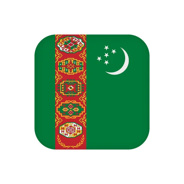 Turkmenistans Flagge Offizielle Farben Vektorillustration — Stockvektor