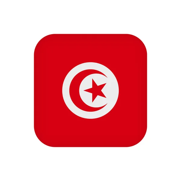 Bandiera Tunisia Colori Ufficiali Illustrazione Vettoriale — Vettoriale Stock