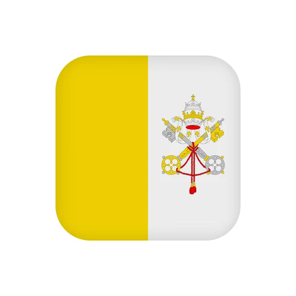 Vatican City Flag Official Colors Vector Illustration — ストックベクタ