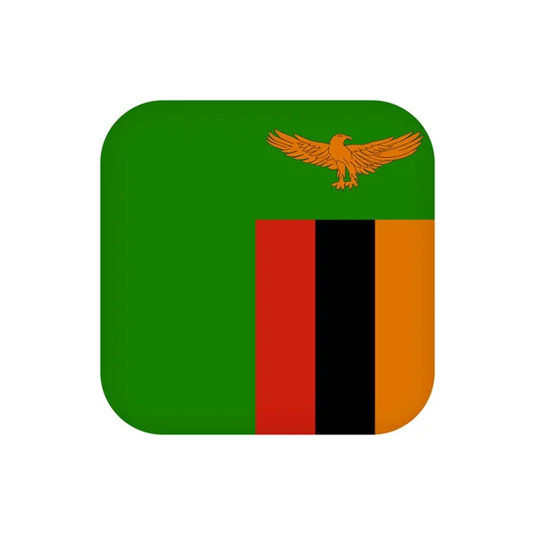 Zambia Flag Official Colors Vector Illustration — Stockový vektor