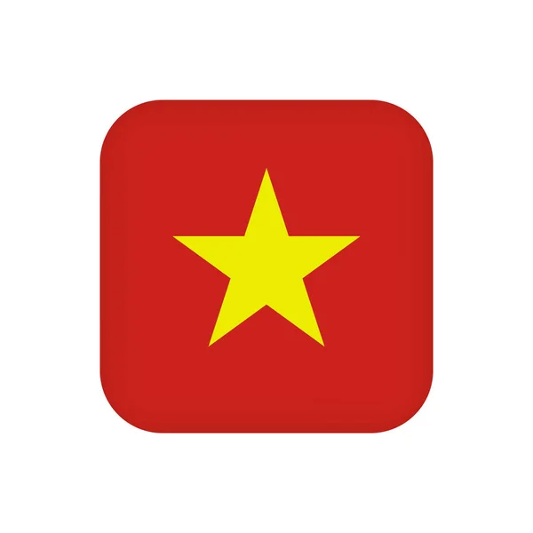 Vietnam Flag Official Colors Vector Illustration — Vetor de Stock