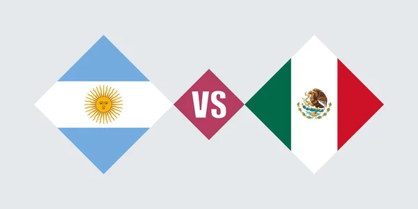 Argentina Mexico Flag Concept Vector Illustration — Vetor de Stock