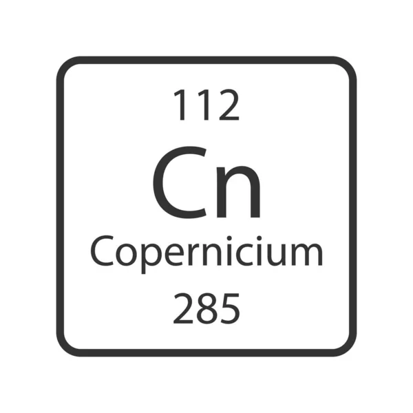 Copernicium Symbol Chemical Element Periodic Table Vector Illustration — стоковый вектор