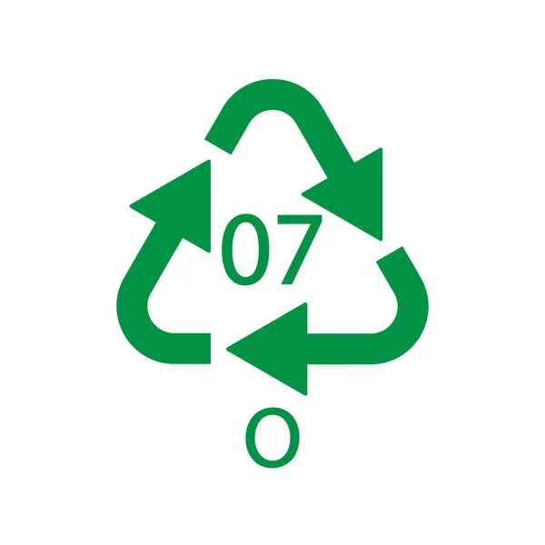 Újrahasznosítási Kód Szimbólum Műanyag Újrahasznosító Vektor Polietilén Jele — Stock Vector