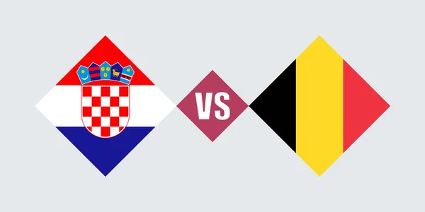 Έννοια Κροατίας Βελγίου Σημαίας Εικονογράφηση Διανύσματος — Διανυσματικό Αρχείο