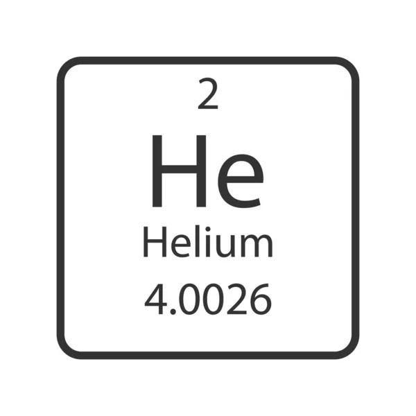 Helium Symbol Chemical Element Periodic Table Vector Illustration — Archivo Imágenes Vectoriales