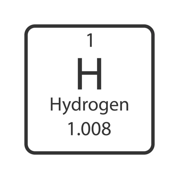 Wasserstoff Symbol Chemische Elemente Des Periodensystems Vektorillustration — Stockvektor