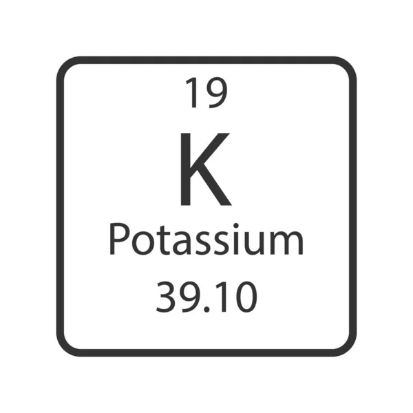 Potassium Symbol Chemical Element Periodic Table Vector Illustration — Stockvector