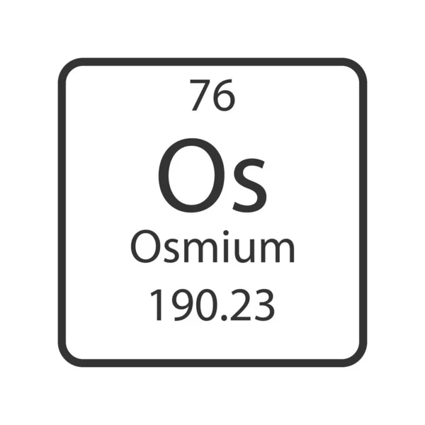 Osmium Symbol Chemical Element Periodic Table Vector Illustration — Wektor stockowy