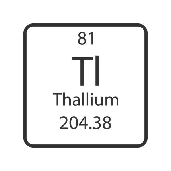 Simbol Thallium Unsur Kimia Dari Tabel Periodik Ilustrasi Vektor - Stok Vektor